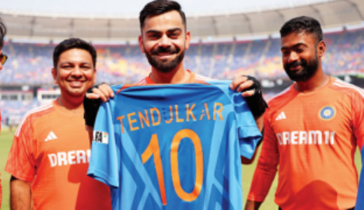 सचिन ने काेहली काे अपनी आखिरी वनडे जर्सी दी
