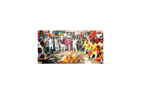 खड़गे के विवादास्पद बयान पर भाजपा का देशभर में प्रदर्शन