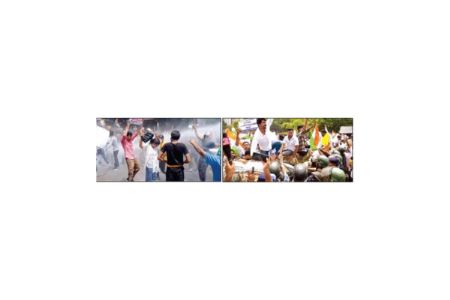 पटना में सीएम आवास का घेराव कर रहे छात्रों पर लाठीचार्ज